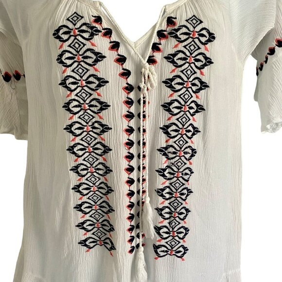 Exist Boho Cold Shoulder Embroidered Top Women's XL - Picture 6 of 12